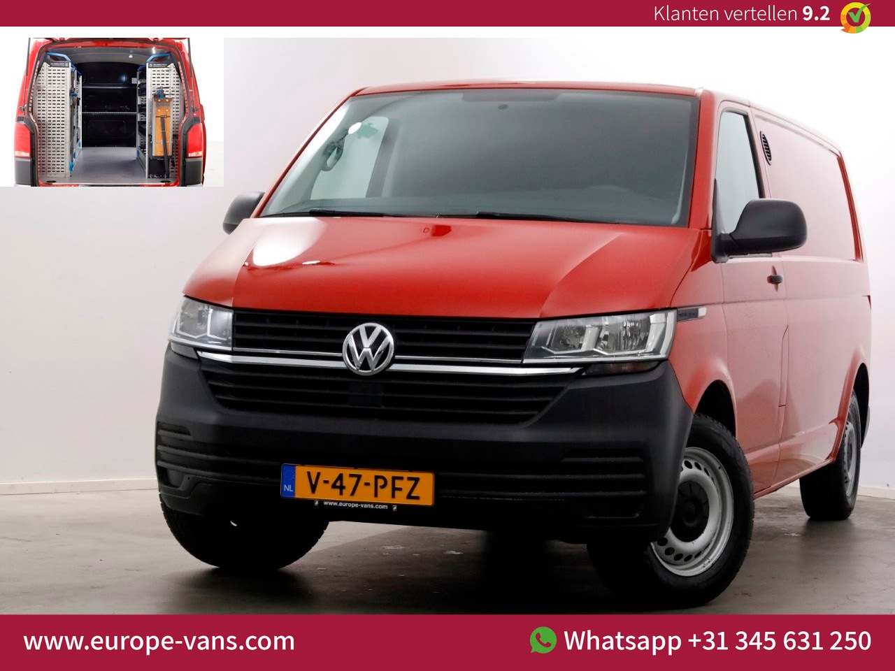 Volkswagen Transporter - T6.1 2.0 TDI 110pk Lang Airco/Inrichting/Achterklep 06-2020 - AutoWereld.nl