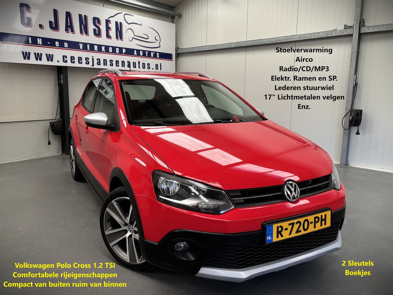 Volkswagen Polo - Cross 1.2 TSI Comfortline Als nieuw!! | 17 inch Lichtmetalen velgen | Airco | Lederen stuu - AutoWereld.nl