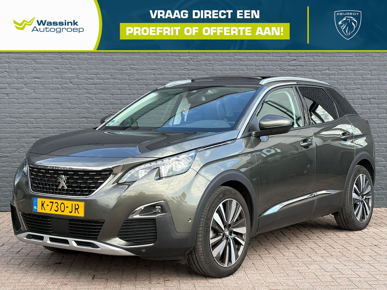 Peugeot 3008 - 1.2 PureTech Blue Lease Premium Avantage 1e Eigenaar | Automaat | Schuif- Kanteldak | Afne - AutoWereld.nl