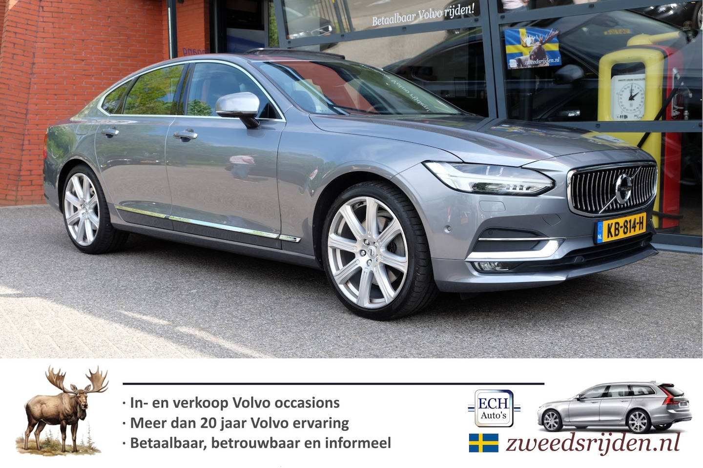 Volvo S90 - T5 Inscription, B&W Audio, Schuifdak, Leer, Apple Carplay, 20 inch - AutoWereld.nl