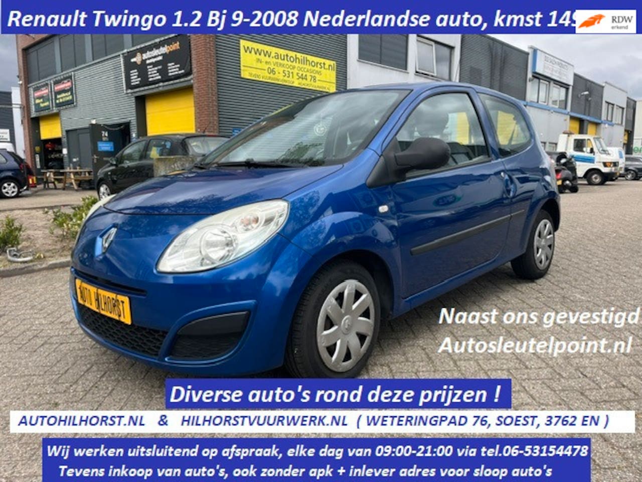 Renault Twingo - 1.2 Authentique 1.2 Authentique , Nederlandse auto, met nap autopas, diverse rond deze prijzen!! - AutoWereld.nl