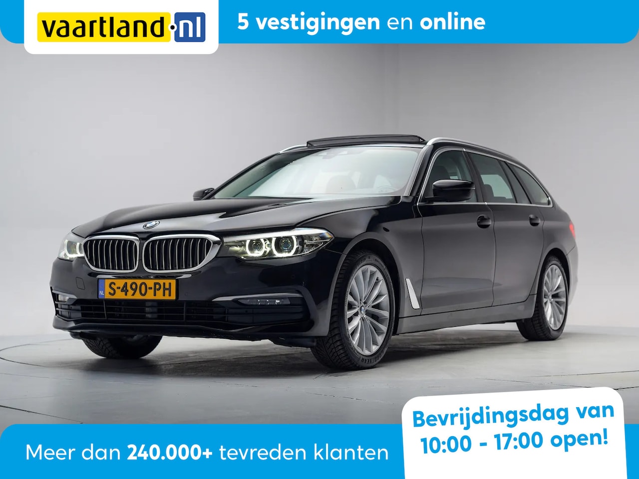 BMW 5-serie Touring - 520i Executive Aut. [ Panoramadak Navi Trekhaak ] - AutoWereld.nl