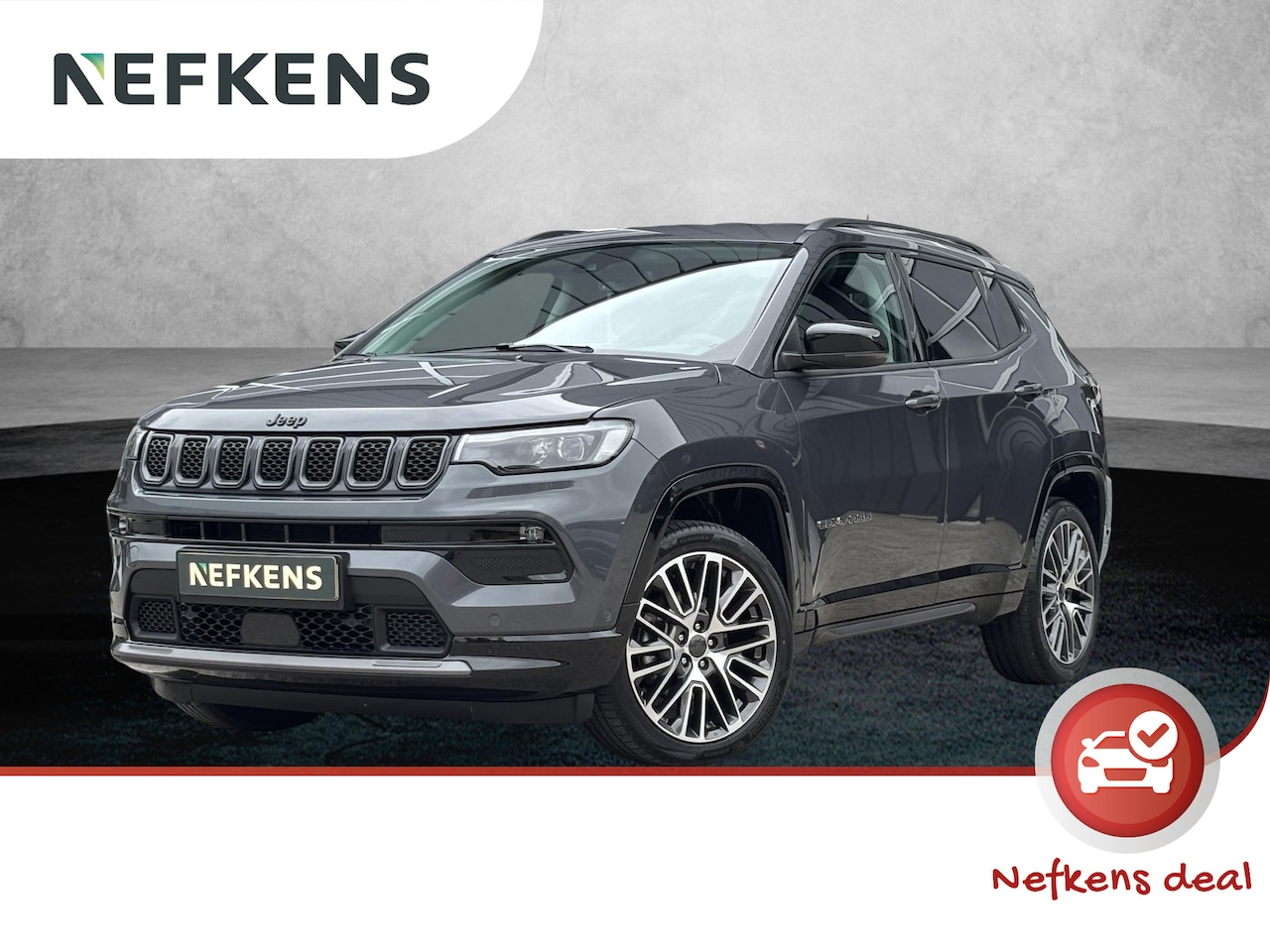 Jeep Compass - 1.5T e-Hybrid 130pk Summit Automaat | Lederen bekleding | Achteruitrijcamera | Elektrische - AutoWereld.nl