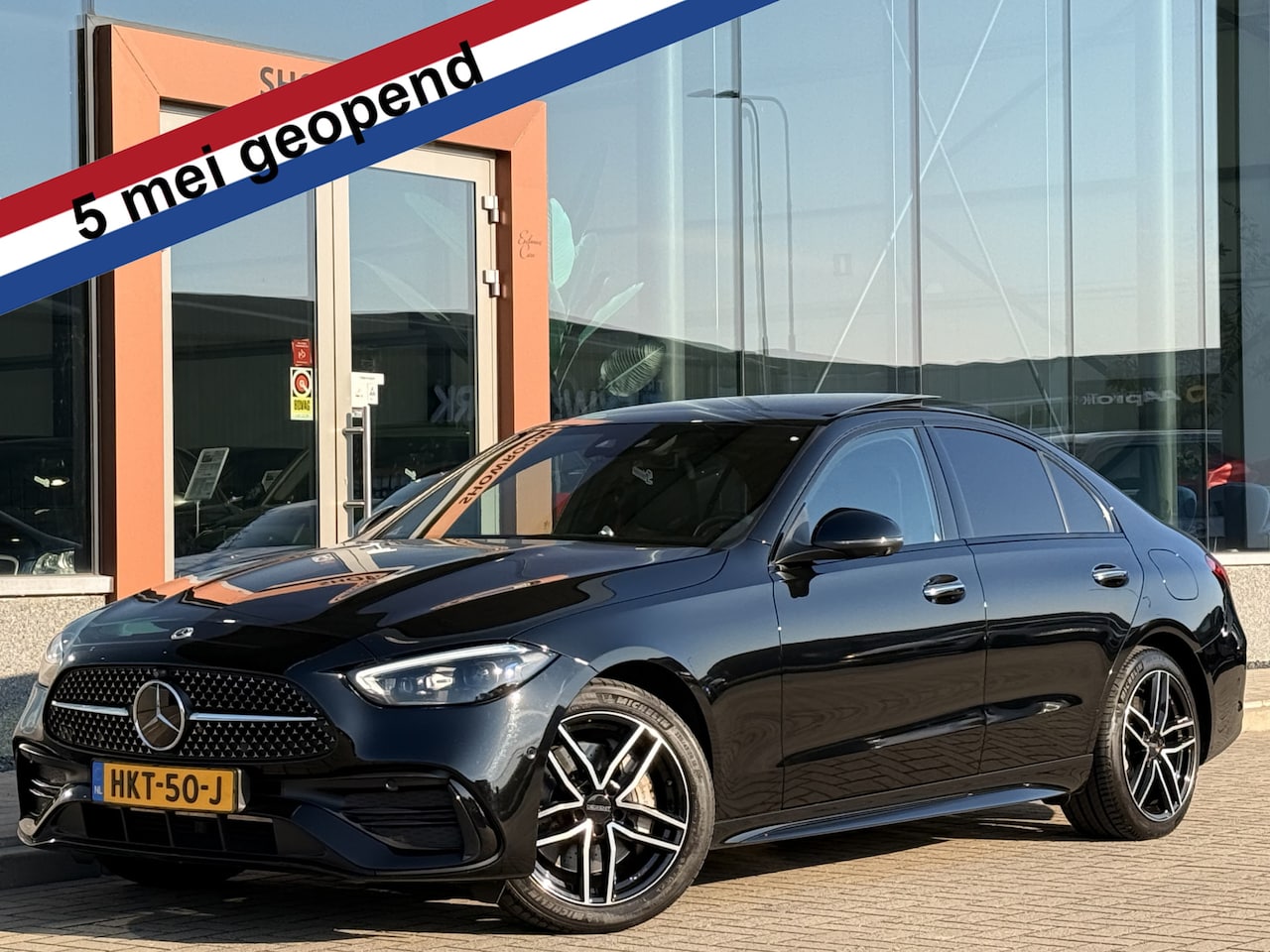 Mercedes-Benz C-klasse - 300 e AMG Line Limited | Memory | Leder | PANO | ACC | 360 | Head-up | Night Pakket - AutoWereld.nl