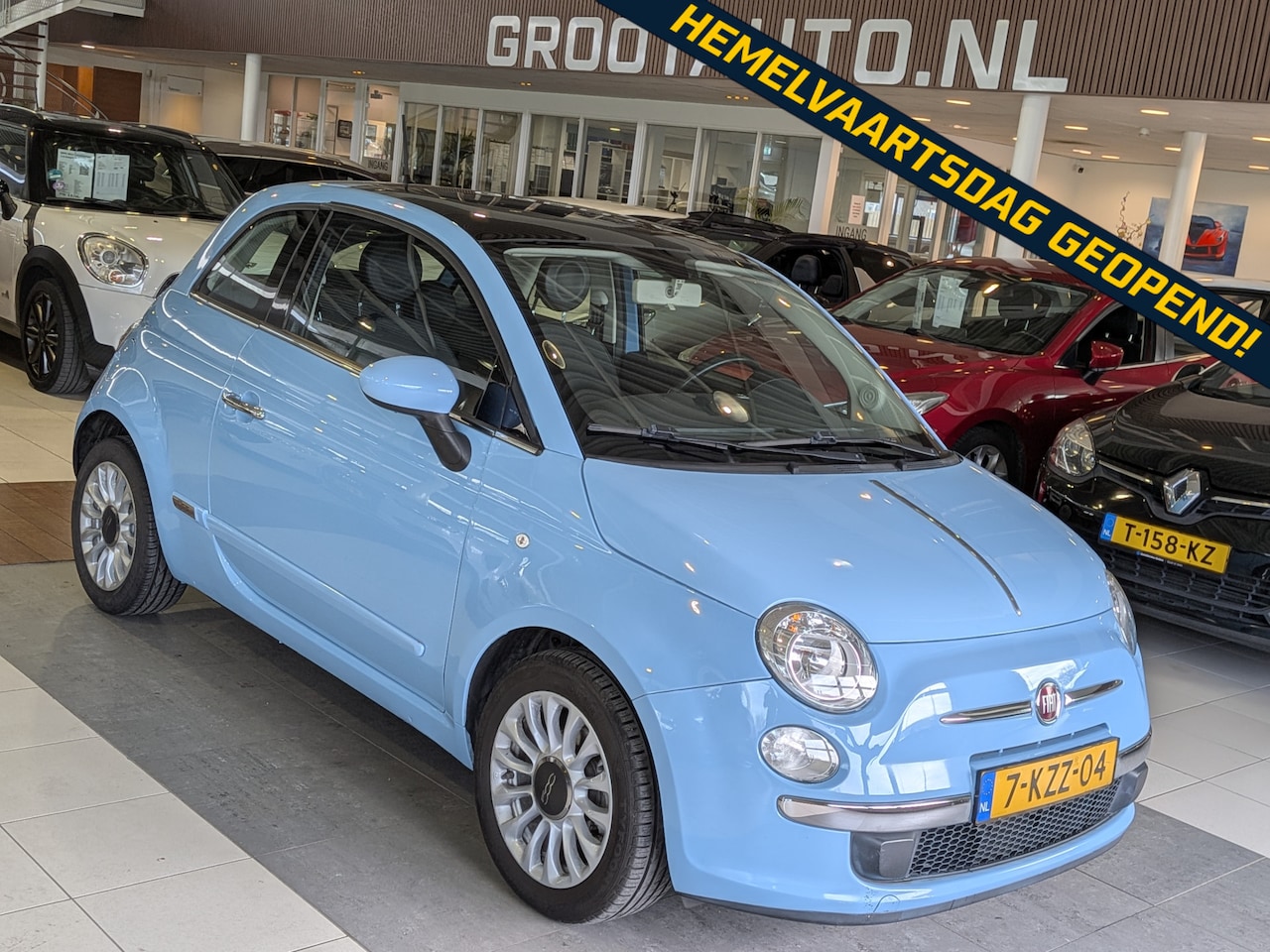 Fiat 500 - 1.0 TwinAir Lounge Panoramadak, Airco, Stuurbekrachtiging - AutoWereld.nl