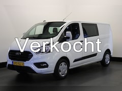 Ford Transit Custom - 2.0 TDCI 130PK L2 Dubbele Cabine EURO 6 - Airco - Navi - Cruise - Trekhaak - € 18.950, - E