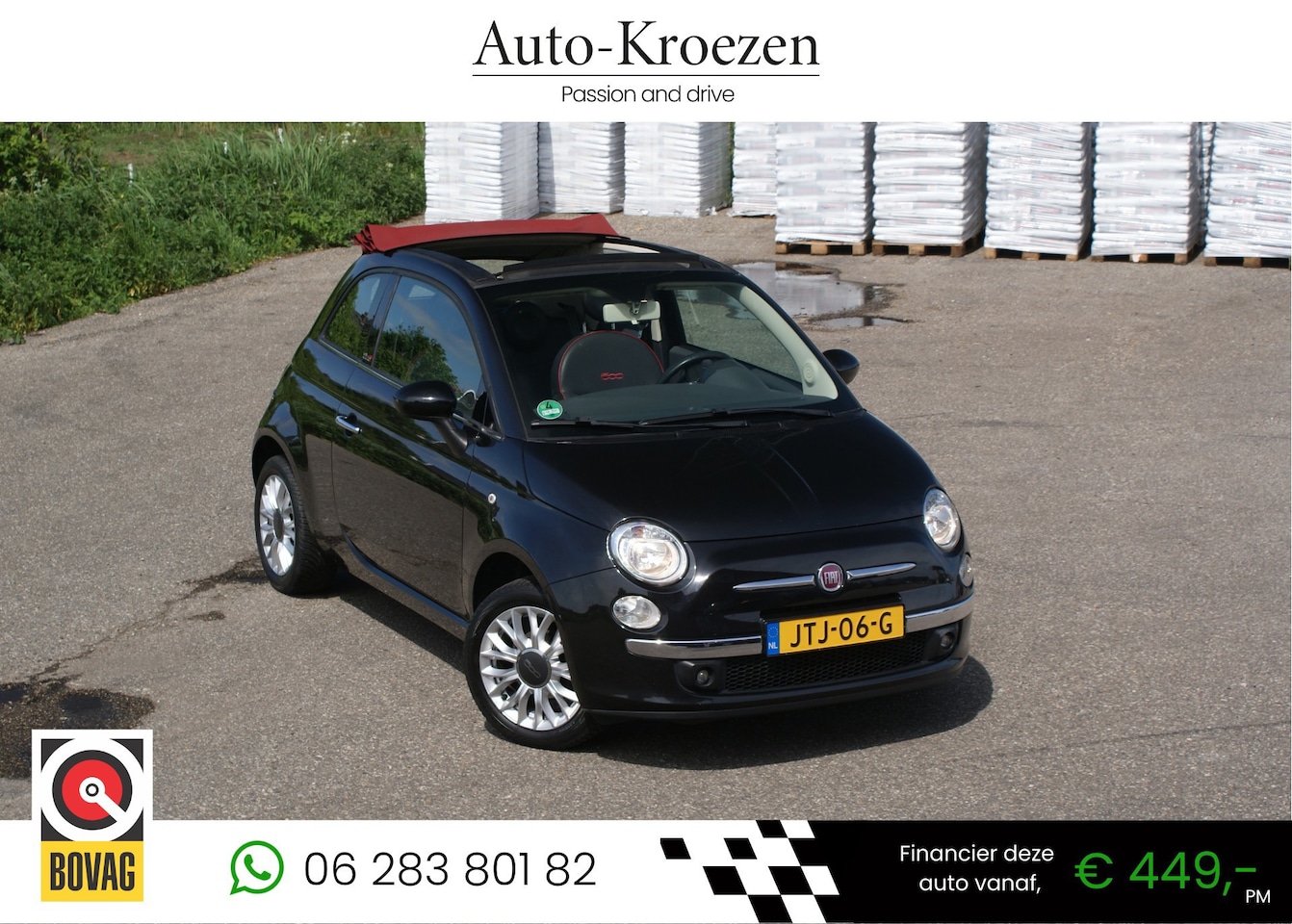 Fiat 500 C - 1.2 Lounge | PDC | Airco | Lage km | - AutoWereld.nl