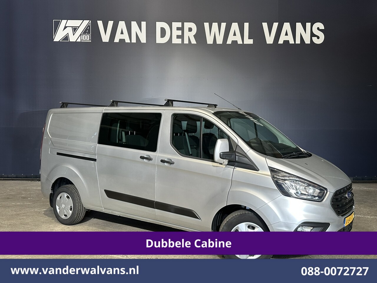 Ford Transit Custom - 2.0 TDCI 131pk L2H1 Dubbele Cabine Euro6 Airco | 6-Zits | LED | Cruisecontrol | Verwarmde - AutoWereld.nl