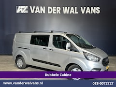 Ford Transit Custom - 2.0 TDCI 131pk L2H1 Dubbele Cabine Euro6 Airco | 6-Zits | LED | Cruisecontrol | Verwarmde