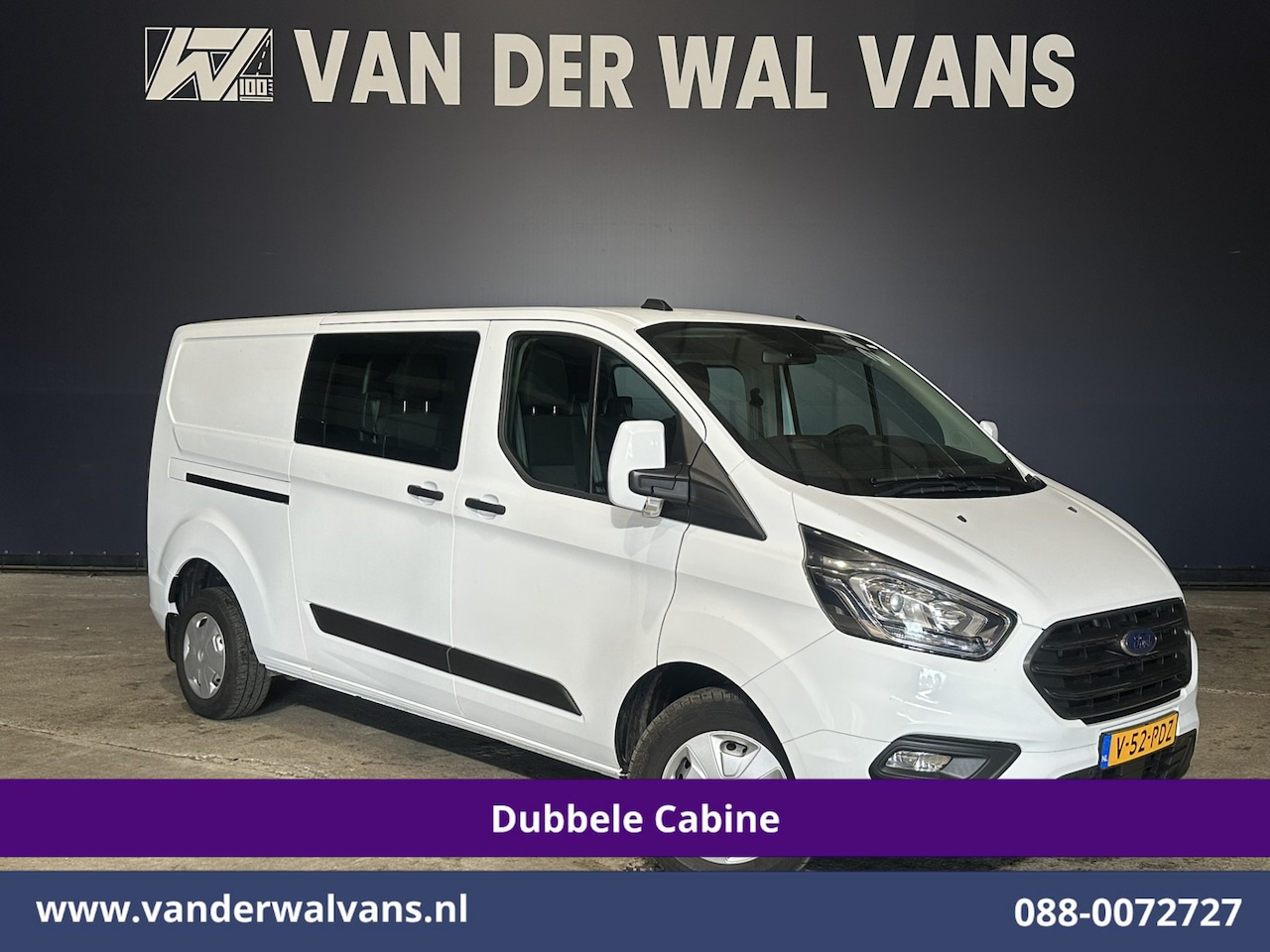 Ford Transit Custom - 2.0 TDCI 130pk L2H1 Dubbele Cabine Euro6 inrichting | Airco | 6-Zits | LED | Cruisecontrol - AutoWereld.nl