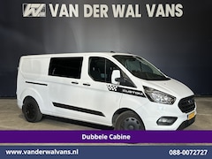 Ford Transit Custom - 2.0 TDCI 170pk L2H1 Dubbele Cabine Euro6 Airco | 5-Zits | 2x Zijdeur | Camera | Navigatie