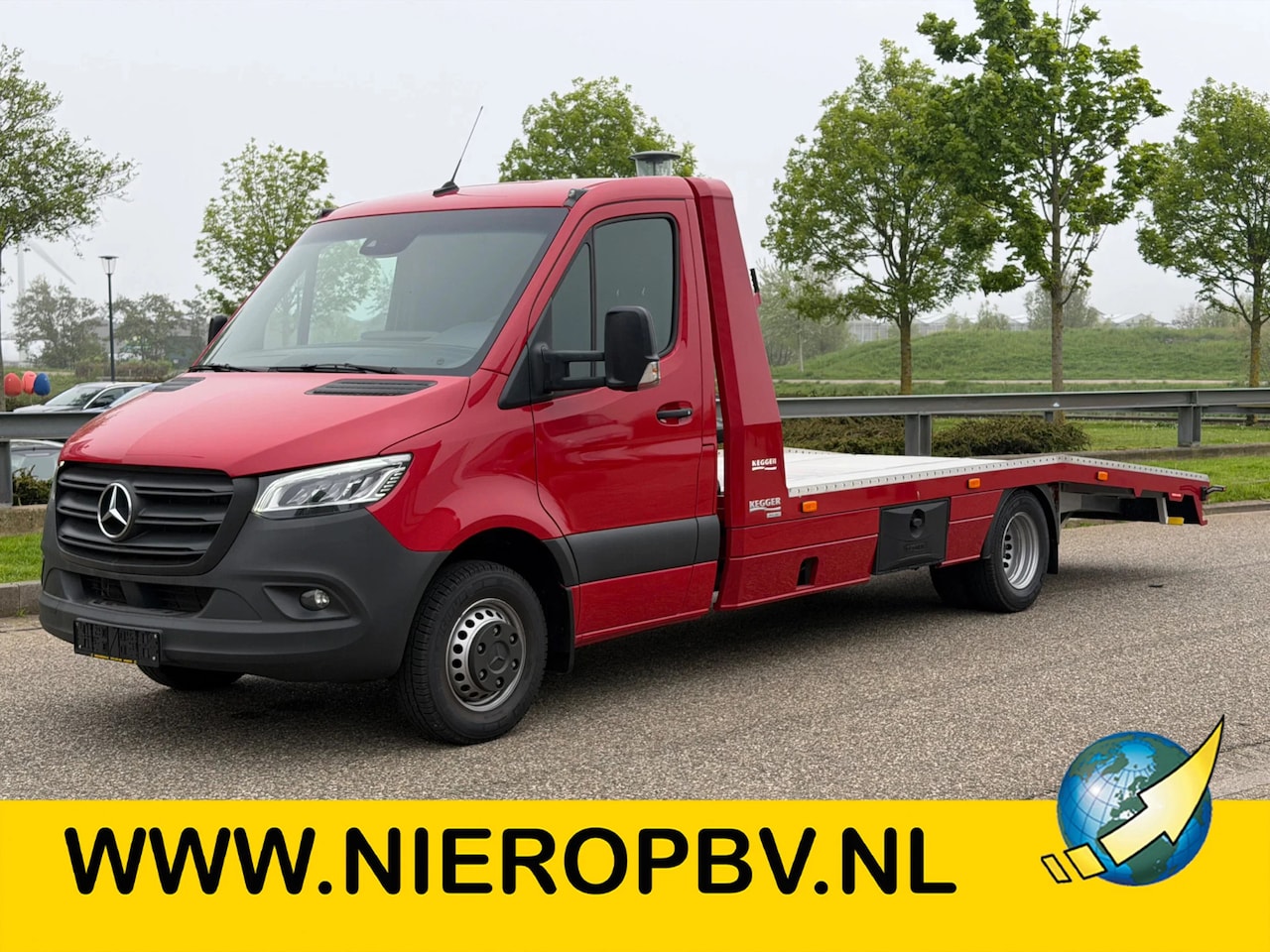 Mercedes-Benz Sprinter - 519CDI L3 Kegger Oprijwagen Automaat Airco Cruisecontrol 3500KG Trekhaak - AutoWereld.nl