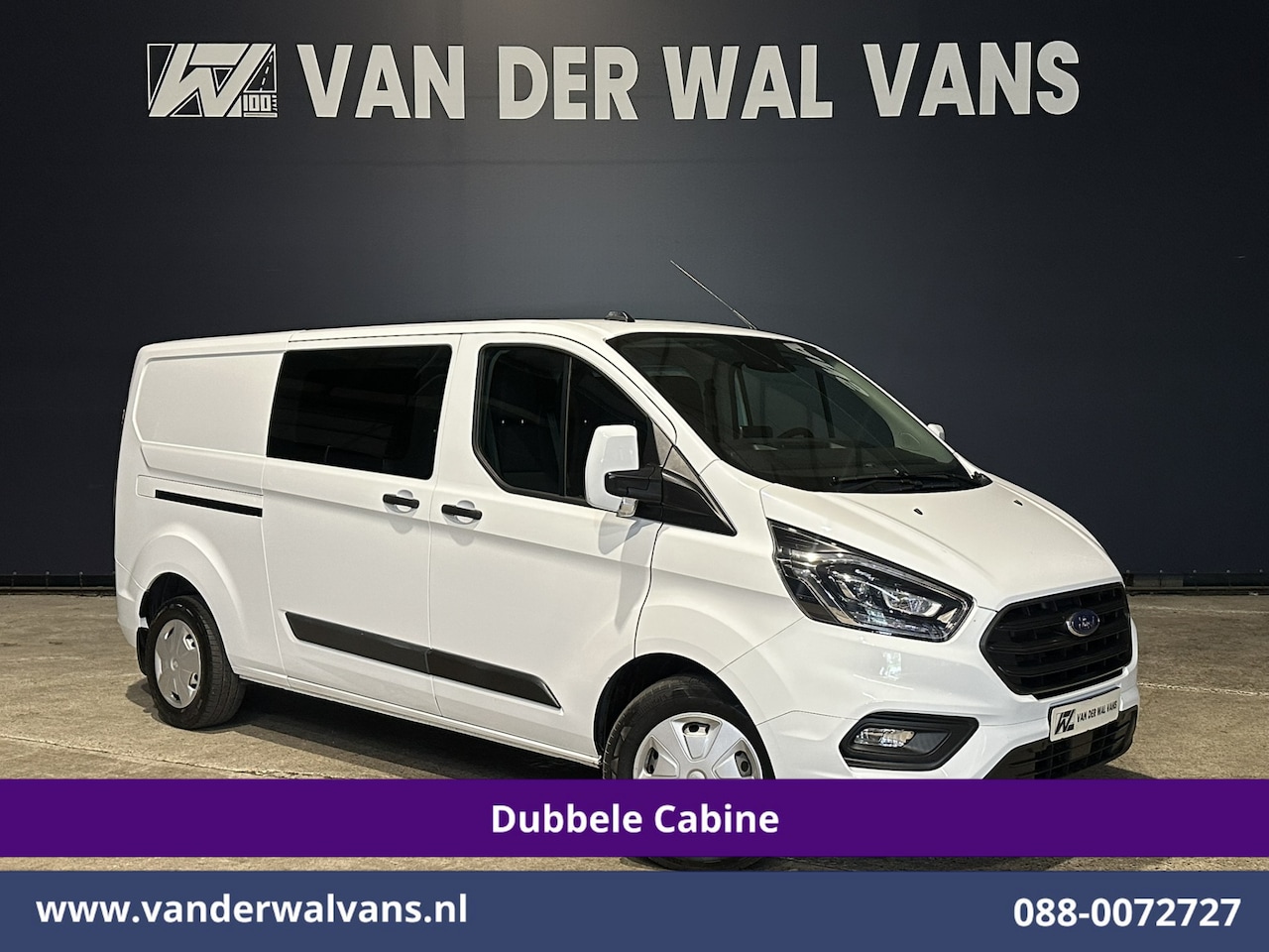 Ford Transit Custom - 2.0 TDCI 130pk Automaat L2H1 Dubbele Cabine Euro6 Airco | 6-Zits | Camera | Navigatie | Xe - AutoWereld.nl