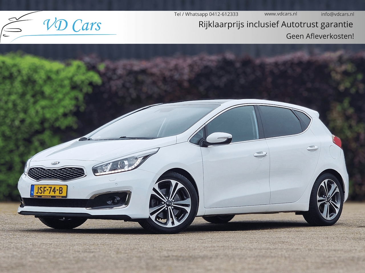 Kia Cee'd - 1.6 GDI DynamicLine AUTOMAAT*Vol opties*Geheugenstoel*Navigatie*Leder*Panodak*Camera*PDC*C - AutoWereld.nl