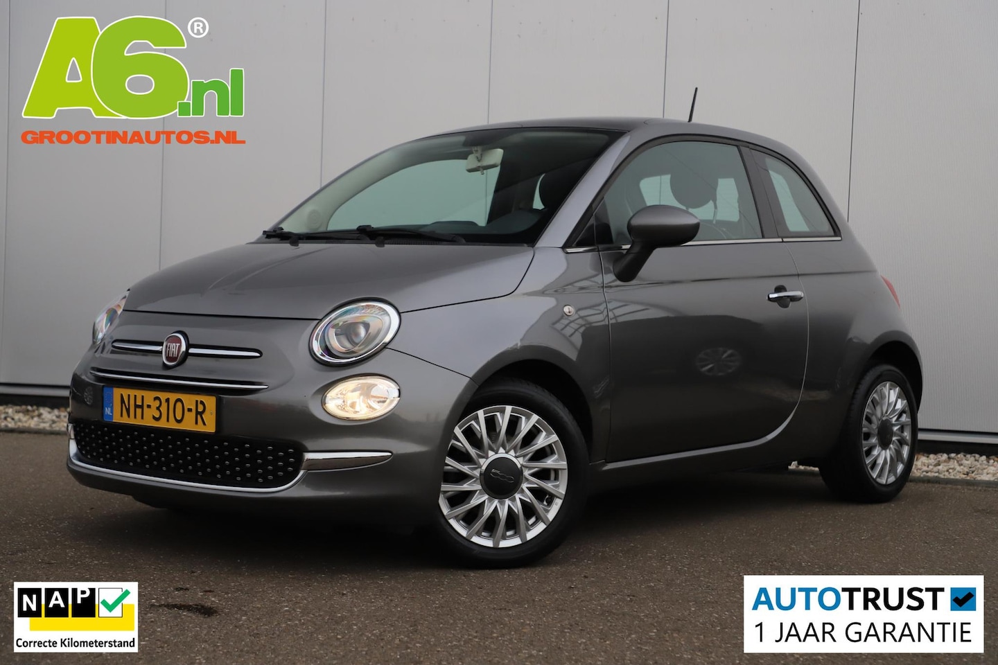 Fiat 500 - 0.9 TwinAir Turbo Lounge 80PK Panoramadak 15 inch LMV Radio Bluetooth Airco Cruise Control - AutoWereld.nl