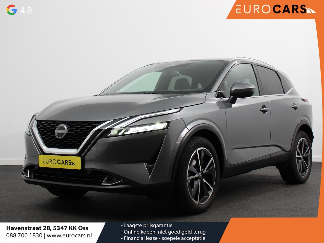 Nissan Qashqai - 1.3 MHEV Xtronic Tekna Plus Automaat Navigatie Apple Carplay/Android Auto Parkeersensoren - AutoWereld.nl