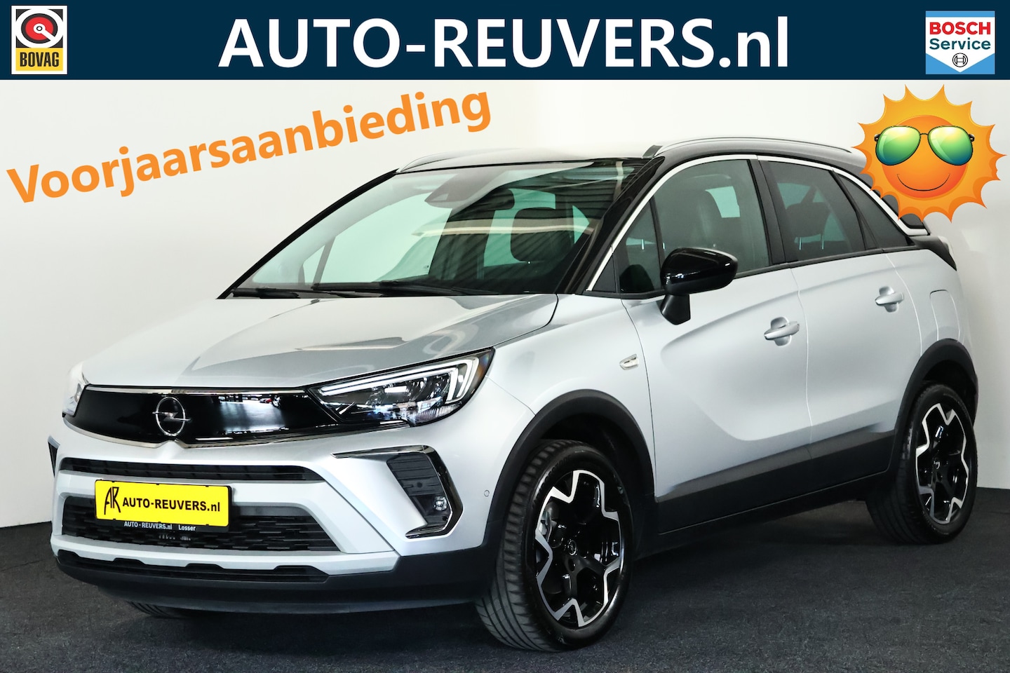 Opel Crossland - 1.2 Turbo Ultimate / LED / Navi / CarPlay / Leder / Cam - AutoWereld.nl