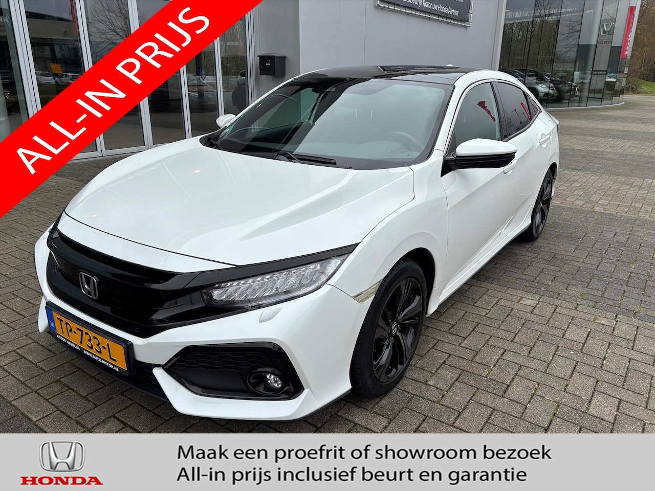 Honda Civic - 1.0i-VTEC Premium | Navi | P.cam | Pano.dak - AutoWereld.nl
