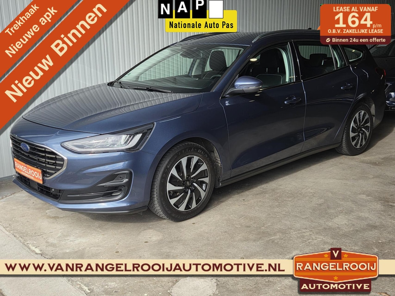 Ford Focus Wagon - 1.0 EcoBoost Hybrid Titanium 1.0 EcoBoost Hybrid Titanium, trekh., LED kopl., facelift - AutoWereld.nl