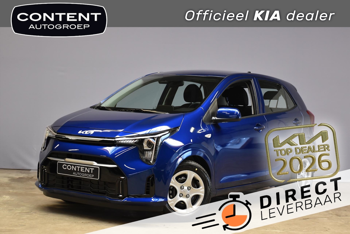 Kia Picanto - 1.0 DPi 68pk 4-zits DynamicLine DIRECT LEVERBAAR - AutoWereld.nl