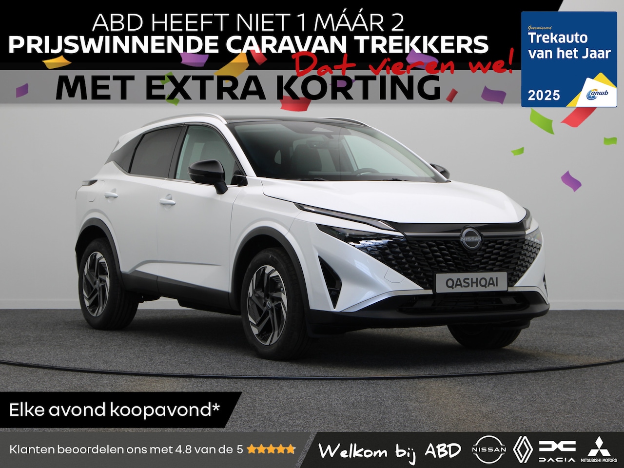 Nissan Qashqai - N-Connecta + Panoramisch glazen dak + Cold Pack Mild-Hybrid 158 Xtronic | 12.3" TFT digita - AutoWereld.nl