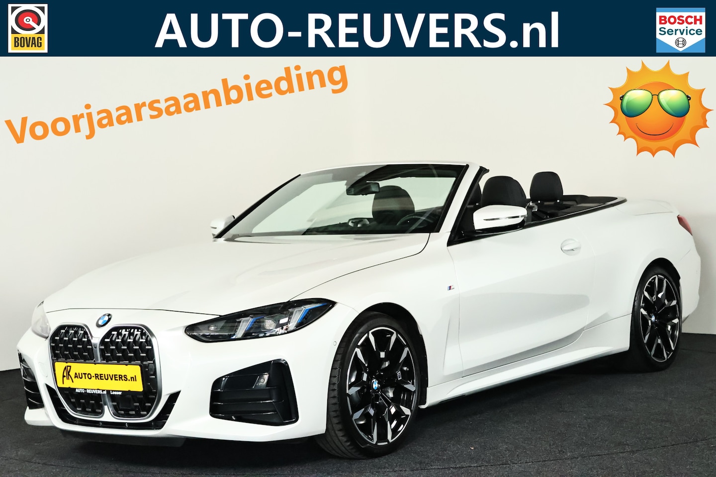 BMW 4-serie Cabrio - 430i xDrive M-Sport / Opendak / Harman Kardon / ACC / HUD / Nekverwarming / 3D view / CarP - AutoWereld.nl