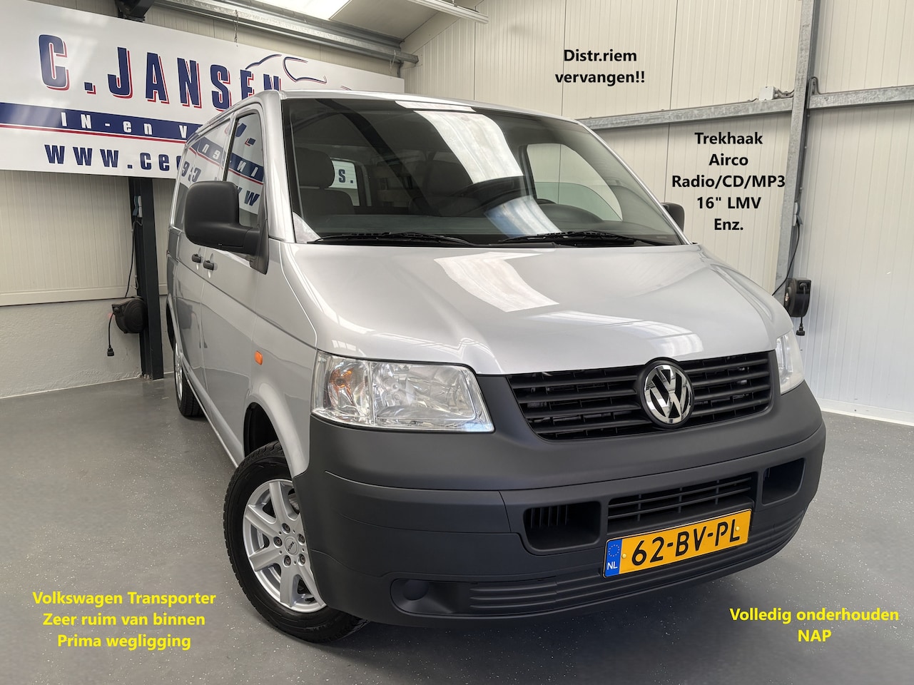 Volkswagen Transporter - 1.9 TDI 300 T800 Distr. vervangen! | Airco | Lichtmetalen velgen 16" | Radio / CD / MP3 - AutoWereld.nl