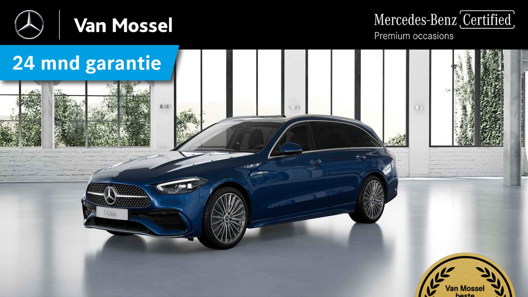 Mercedes-Benz C-klasse Estate - 300 e Star Edition AMG Line /Panoramadak /Burmester /360 Camera /19 Inch /Elek Trekhaak - AutoWereld.nl
