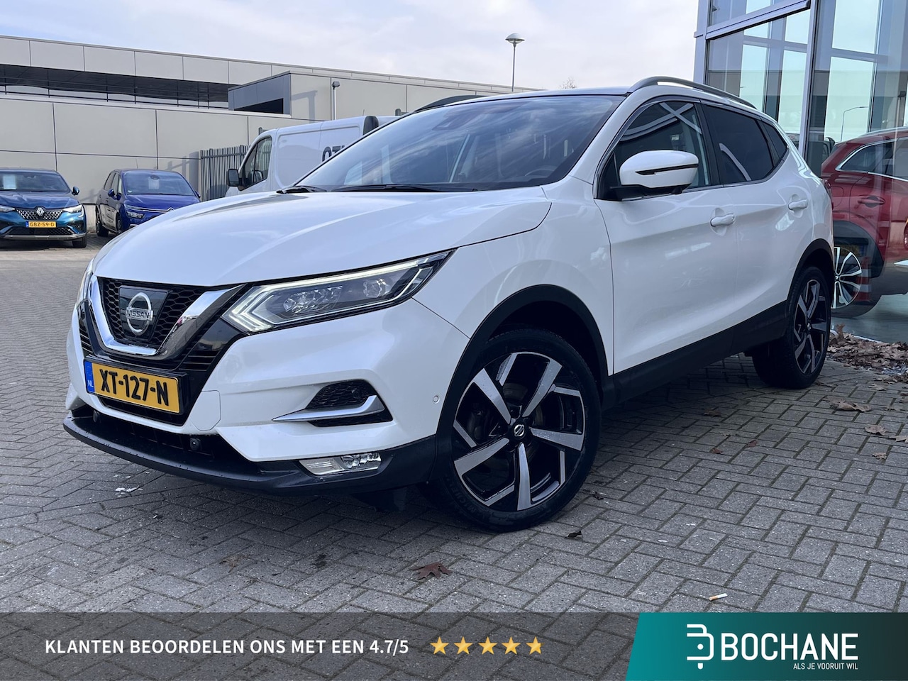 Nissan Qashqai - 1.2 Tekna + 360 camera - Halfleder interieur - Panormadak - Stoelverwarming - Blindspot Wa - AutoWereld.nl
