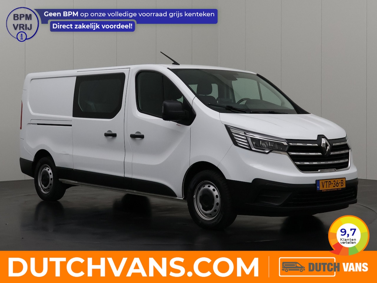 Renault Trafic - 2.0DCi Lang Dubbele Cabine 6-Persoons | Multimedia | | Airco | Cruise | Trekhaak - AutoWereld.nl