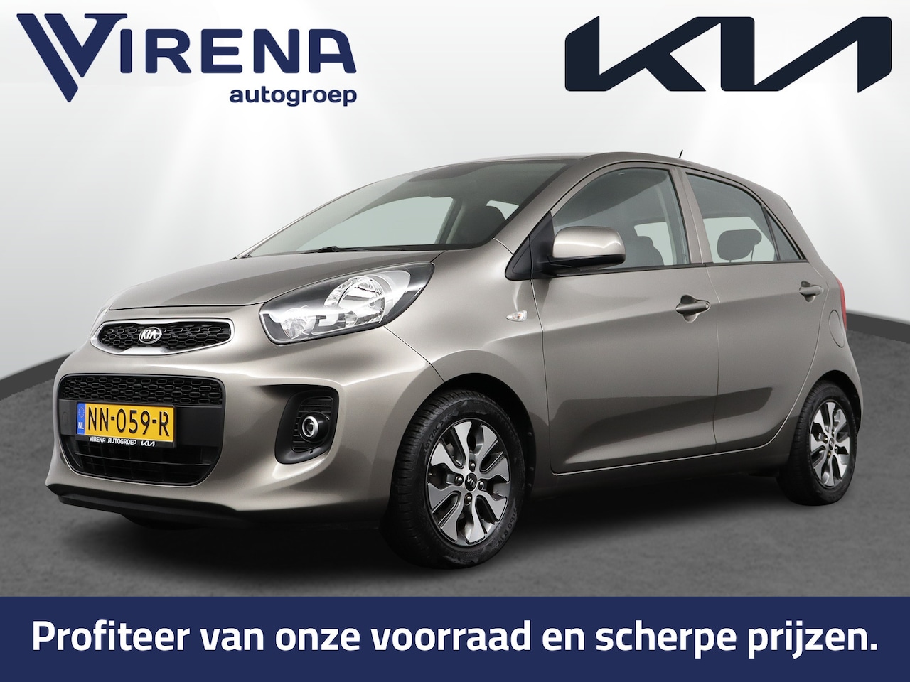 Kia Picanto - 1.0 CVVT EconomyPlusLine - Airco - Navigatie - Achteruitrij camera - Dealer onderhouden - - AutoWereld.nl