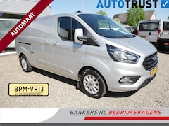 Ford Transit Custom - 2.0 TDCI 170PK, L2H1, Limited, Airco, Automaat, 2 x Schuifdeur