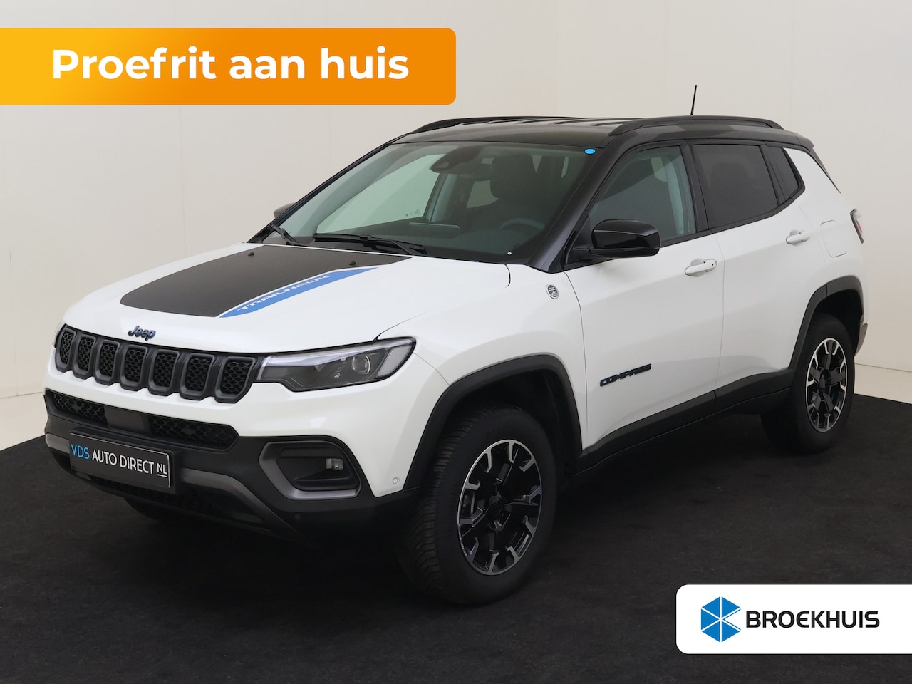 Jeep Compass - 4xe 240 Plug-in Hybrid Electric Trailhawk Lederen Bekleding | Elek. Stoelen met Geheugen | - AutoWereld.nl