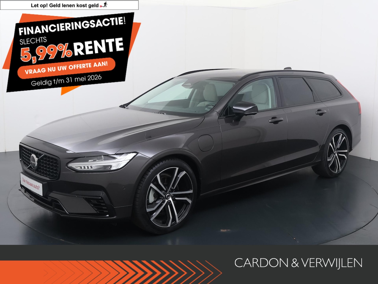 Volvo V90 - 2.0 T6 Plug-in hybrid AWD Plus Dark | 350 PK | Automaat | Luchtvering | Adaptive cruise co - AutoWereld.nl