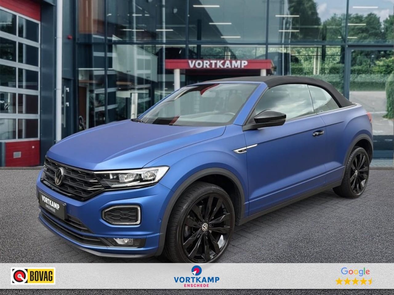 Volkswagen T-Roc Cabrio - 1.5 TSI R-LINE EDITION BLUE MAT TREKHAAK/LEDER/CAMERA/ACC/BEATS/STOEL+STUURVERW - AutoWereld.nl