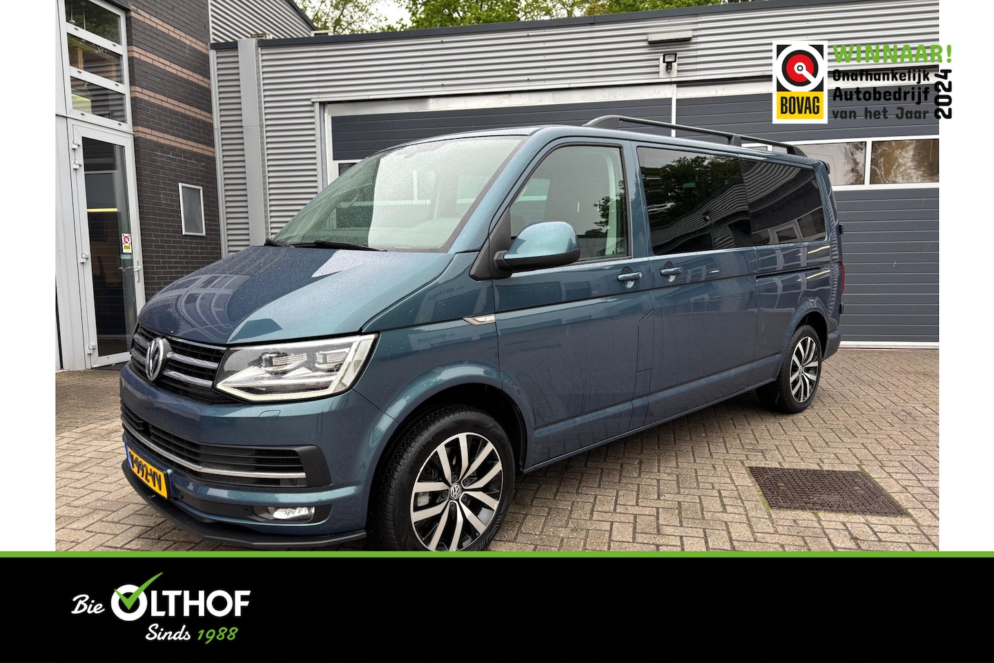 Volkswagen Transporter - 2.0 TDI L2H1 DC Highline | 2x SCHUIF | 204 PK | LEDER BEKLEDING | - AutoWereld.nl