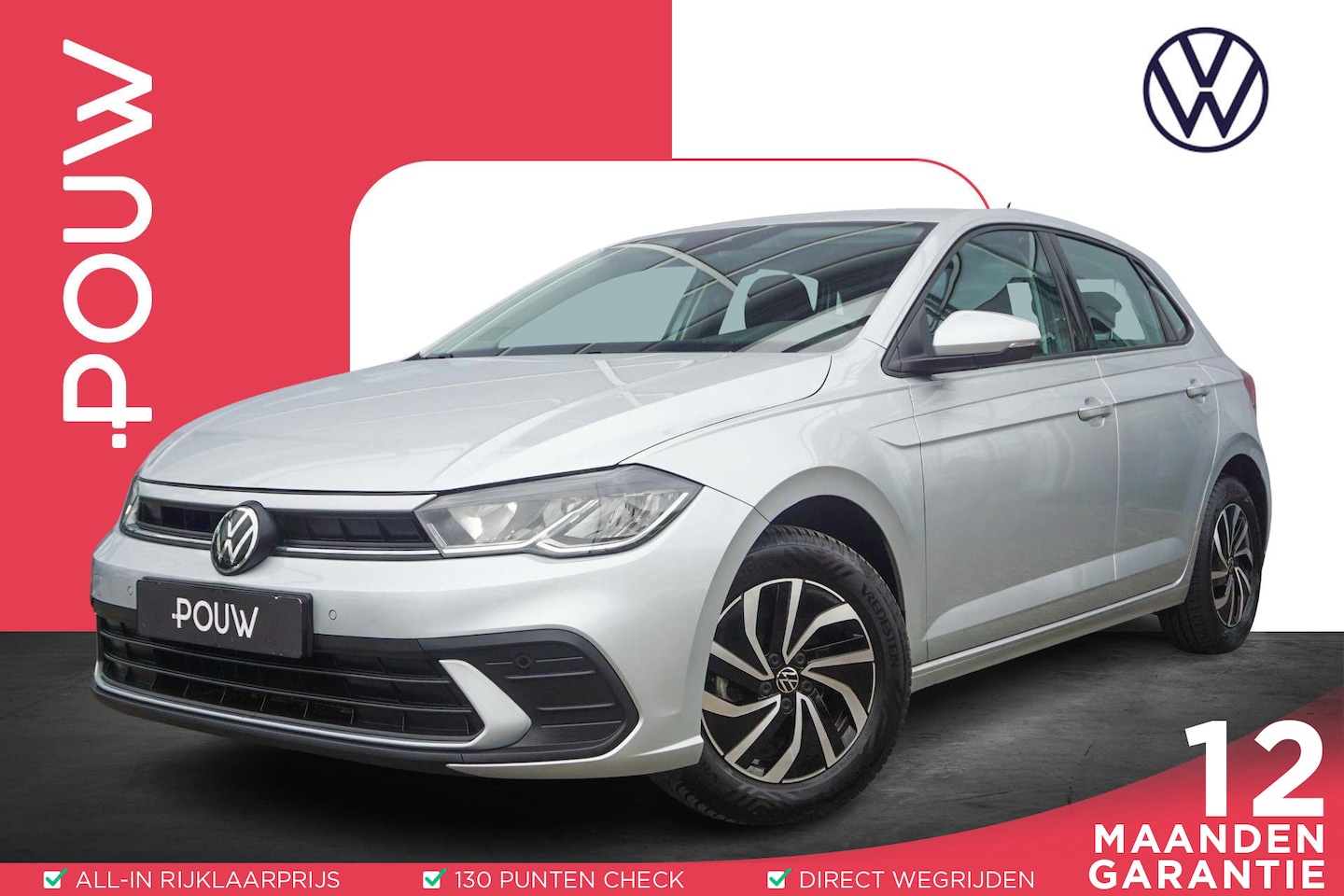 Volkswagen Polo - 1.0 TSI 95pk Life | Apple Carplay & Android Auto | Parkeersensoren V+A | Adaptive Cruise - AutoWereld.nl
