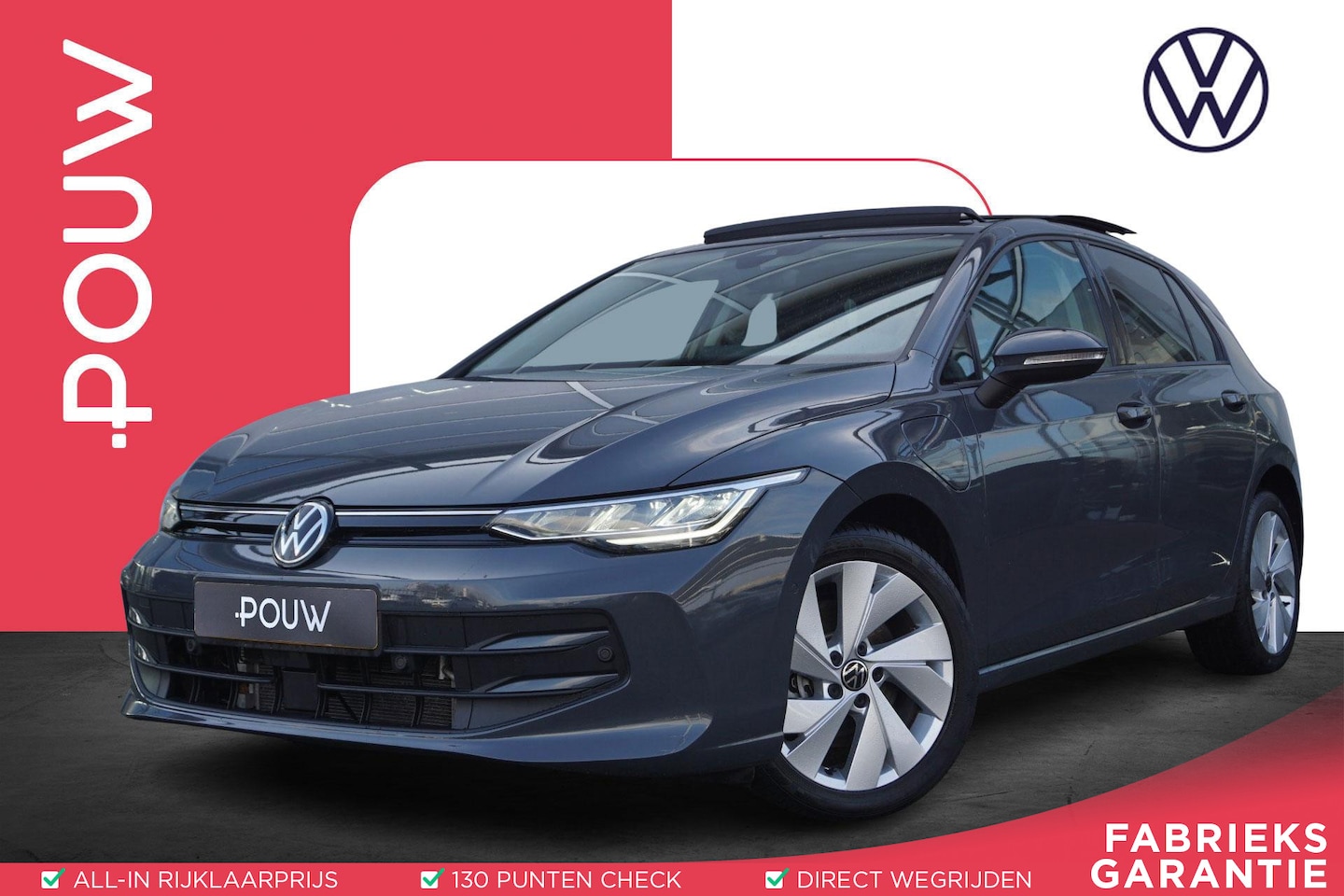 Volkswagen Golf - 1.5 eHybrid 204pk Life Edition | SoH 100% | Panoramadak | Trekhaak | Achteruitrijcamera - AutoWereld.nl
