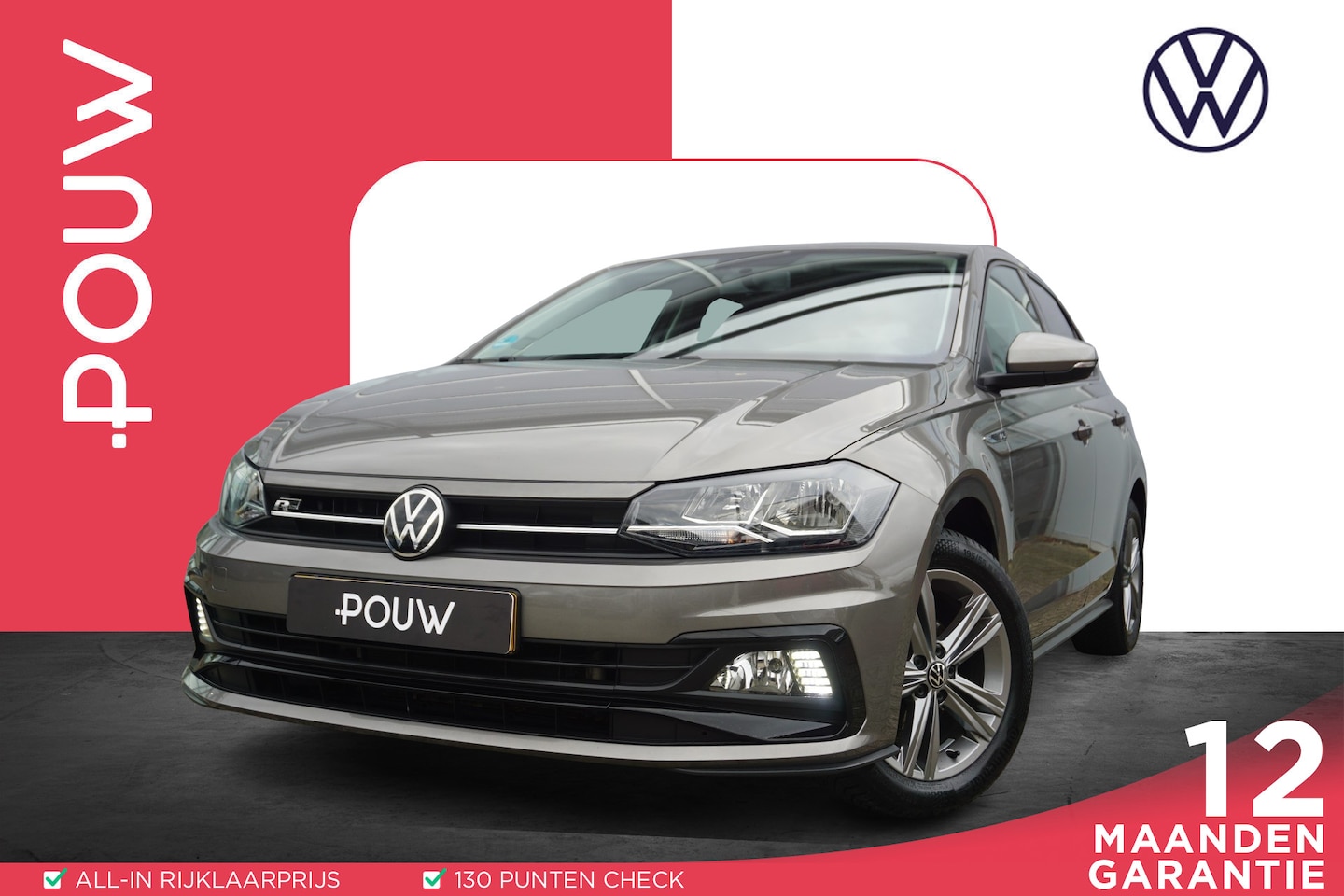 Volkswagen Polo - 1.0 TSI 95pk R-Line Edition | Adaptive Cruise | Airco | All Season Banden - AutoWereld.nl