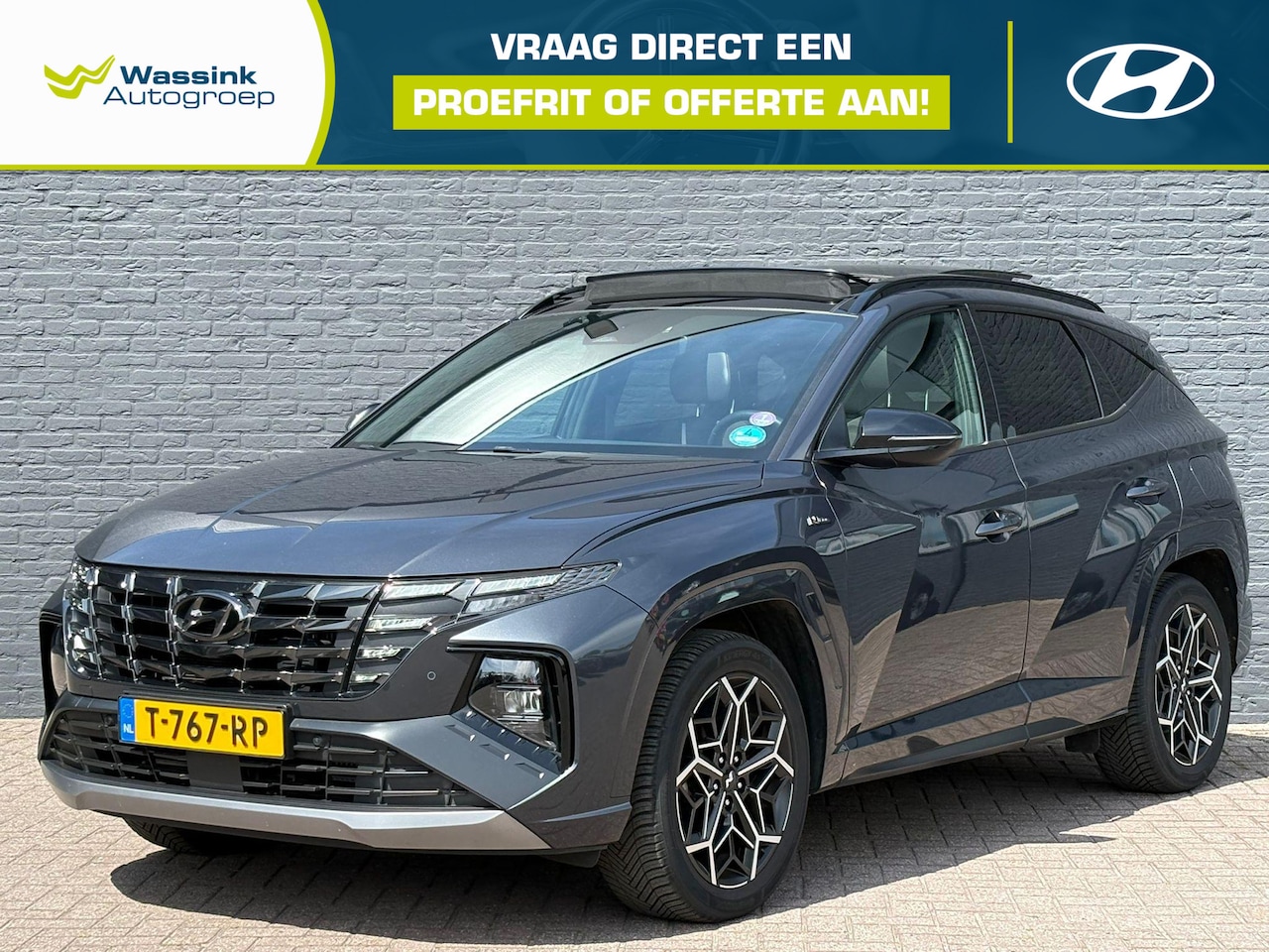 Hyundai Tucson - 1.6 T-GDI HEV N Line Stuurverwarming + Stoelverwarming Voor + Achter | Panoramadak | Adapt - AutoWereld.nl