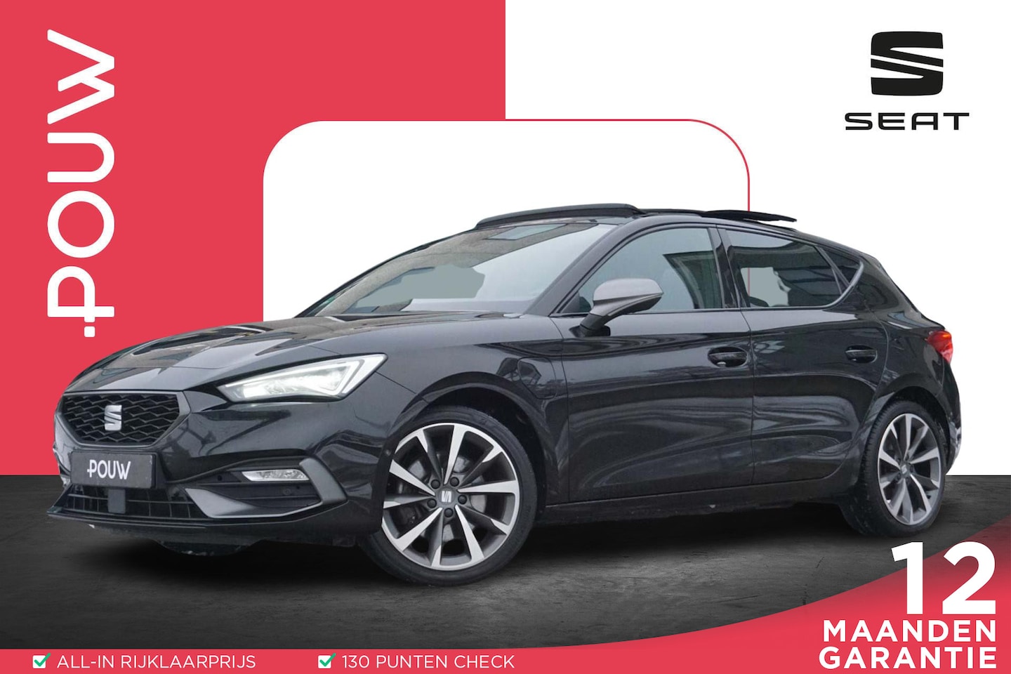 SEAT Leon - 1.4 TSI eHybrid 204pk PHEV FR Business Intense | SoH 90% | Panoramadak | Stuurwiel Verwarm - AutoWereld.nl