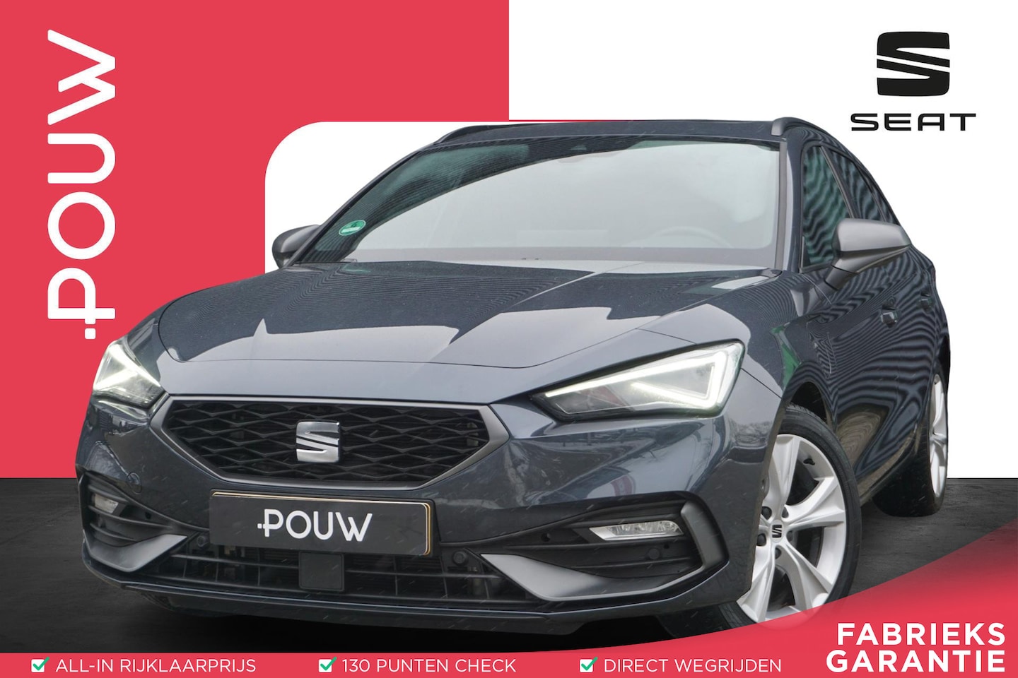 SEAT Leon Sportstourer - 1.5 TSI e-Hybrid 204pk FR Business | Panoramadak | Adaptive Cruise | FullLink | ParkAssist - AutoWereld.nl