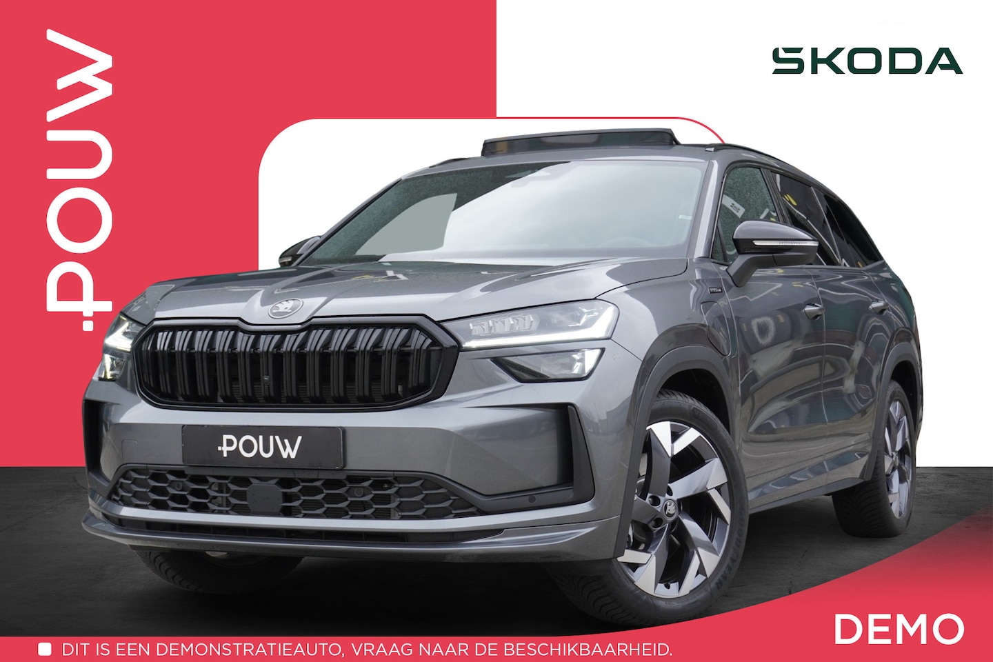 Skoda Kodiaq - 1.5 TSI 204pk PHEV Sportline Business | Panoramadak | Trekhaak | Achterbank Verwarmd - AutoWereld.nl