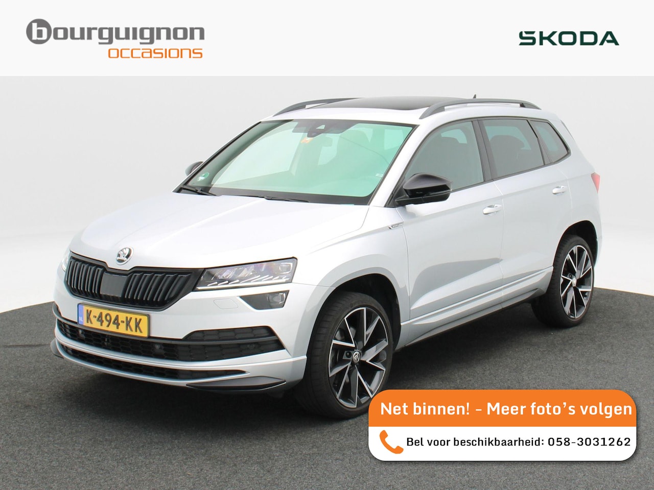 Skoda Karoq - 1.5 TSi 150 Pk Automaat Sportline Business | Panorama dak | Stoelverwarming | Trekhaak | C - AutoWereld.nl