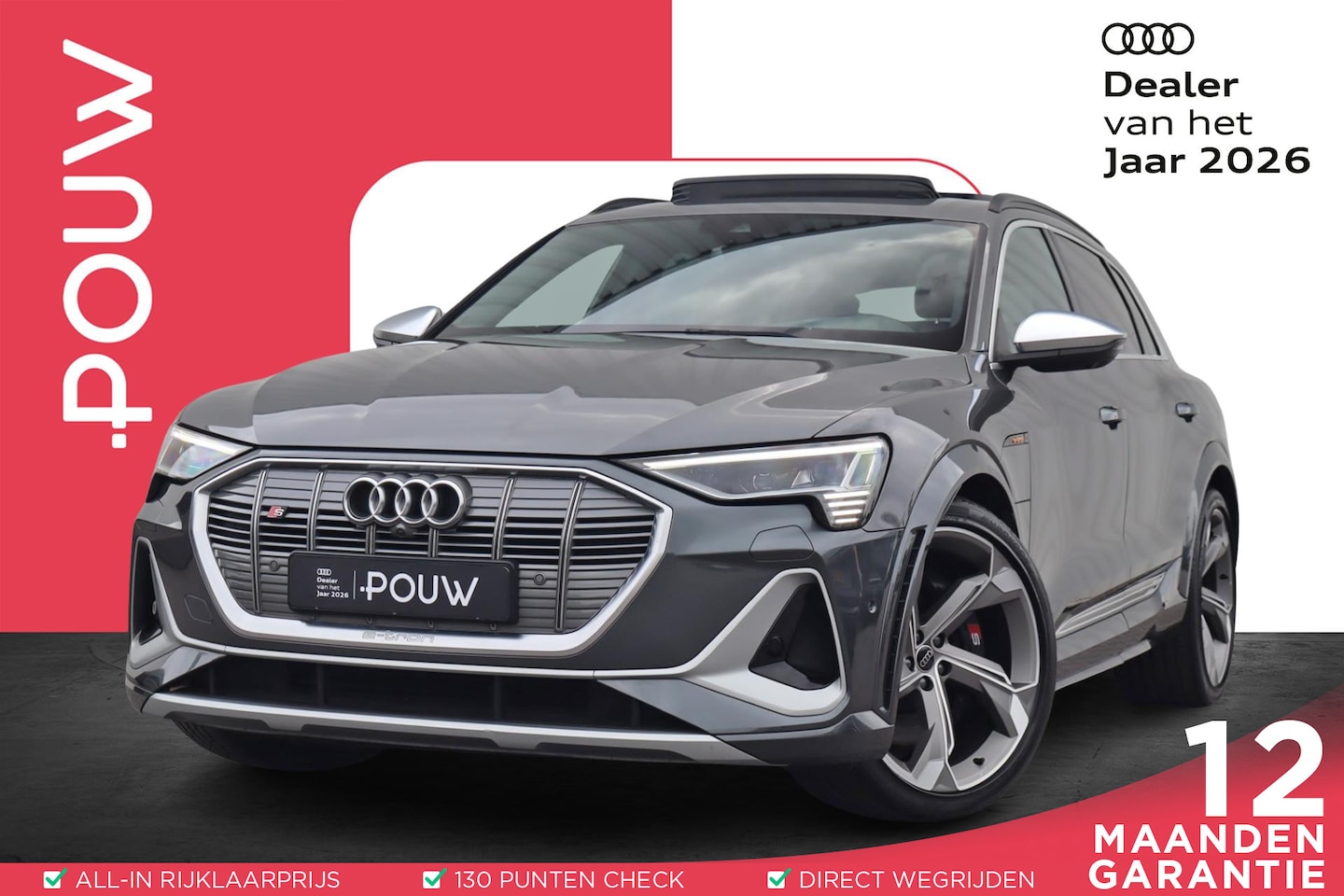 Audi e-tron - S 503pk quattro 95 kWh | SoH 98% | B&O Soundsystem | Panoramadak | Leder | Rondomzicht Cam - AutoWereld.nl