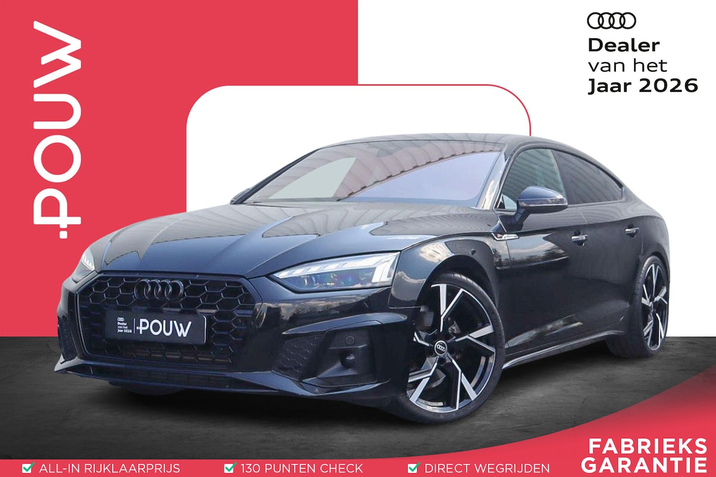 Audi A5 Sportback - 35 TFSI 150pk S-tronic S Edition | Trekhaak | 20" Velgen | Achterbank Verwarmd | Parkeer A - AutoWereld.nl