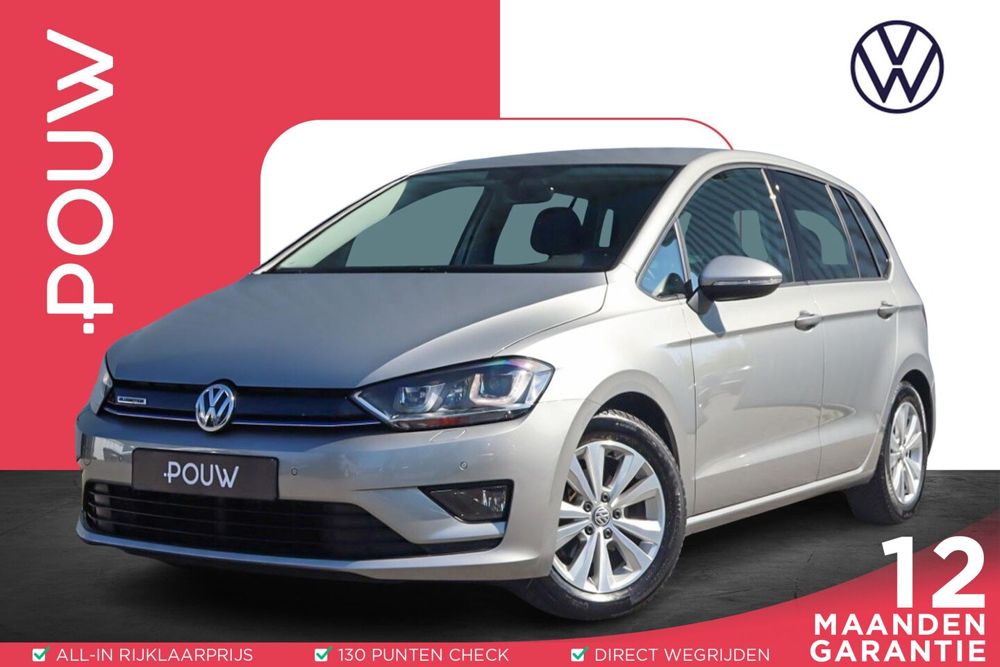 Volkswagen Golf Sportsvan - 1.0 TSI 115pk DSG Comfortline | Executive-Pakket| Parkeersensoren Achter | Extra Getint Gl - AutoWereld.nl