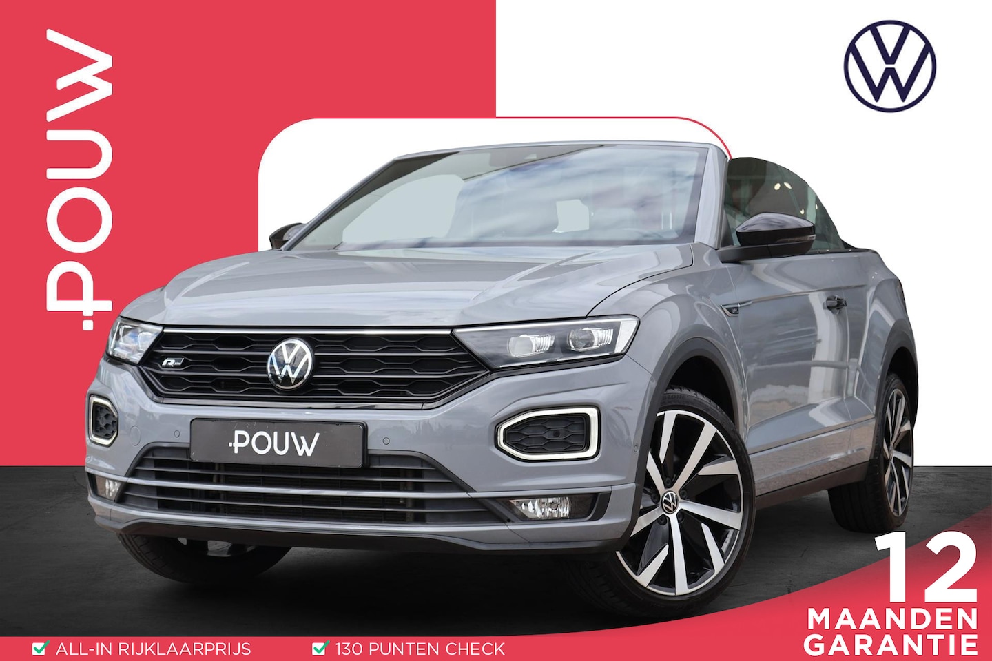 Volkswagen T-Roc Cabrio - 1.5 TSI 150pk DSG R-Line | Trekhaak | Navigatie | Leder | Camera | Adaptive Cruise - AutoWereld.nl
