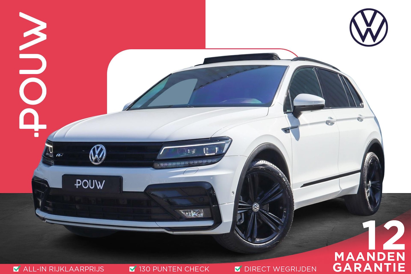 Volkswagen Tiguan - 2.0 TSI 190pk DSG 4Motion Highline Business R Panoramadak | Trekhaak | Navigatie | Head-Up - AutoWereld.nl