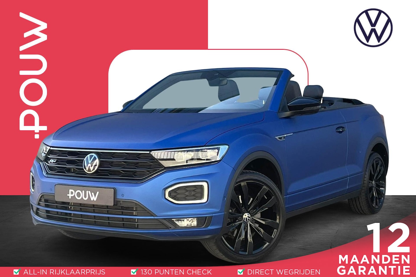 Volkswagen T-Roc Cabrio - 1.5 TSI 150pk DSG R-Line | Leer | Trekhaak | Navigatie - AutoWereld.nl